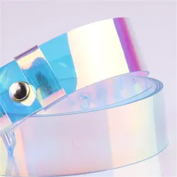 CinturonesTransparent - arco iris láser - cinturón de moda - 90cm - 100cm - 110cm - 120cm