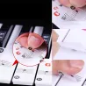 88 nycklar - Färgglada pianoanteckningar - transparenta keyboard klistermärken