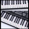Piano88 teclas - Notas de piano colorido - pegatinas de teclado transparente