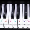 Piano88 teclas - Notas de piano colorido - pegatinas de teclado transparente