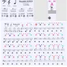 Piano88 teclas - Notas de piano colorido - pegatinas de teclado transparente