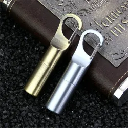 Mini isqueiro de óleo compacto com fivela - chaveiro