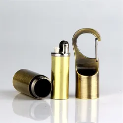 Mini compact oil lighter with buckle - keychain