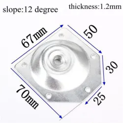 Angled table leg fixing plate - mounting bracket for furniture legs - set 4 piecesFurniture