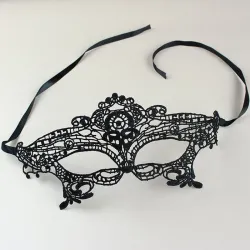Masque oeil de dentelle noire - fête & carnaval & masquerades 2 pièces