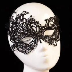 Black lace eye mask - Party & carnival & masquerades 2 kappaletta