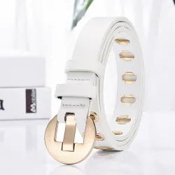 CinturonesCinturón de cuero de moda con hebilla de metal