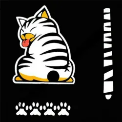Kissan liikkuva hännä & paws - 3D auto tarra takatuulen ikkunan wiper