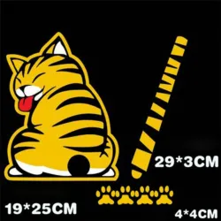 Kissan liikkuva hännä & paws - 3D auto tarra takatuulen ikkunan wiper