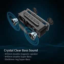 Altavoz Bluetooth30W Altavoz de metal Bluetooth con super bajo - columna digital inalámbrica 3D