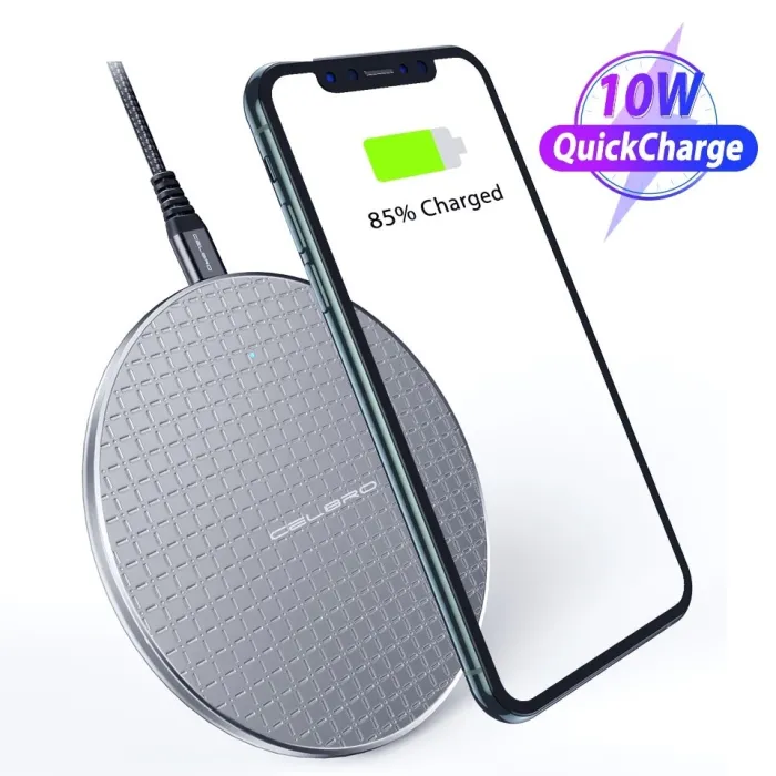 10W QI langaton laturi - nopea latauslaite iPhonelle - Samsung S20 - Huomautus 10 Plus - Xiaomi MI 9