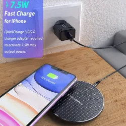 10W QI langaton laturi - nopea latauslaite iPhonelle - Samsung S20 - Huomautus 10 Plus - Xiaomi MI 9