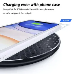 10W QI langaton laturi - nopea latauslaite iPhonelle - Samsung S20 - Huomautus 10 Plus - Xiaomi MI 9