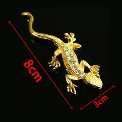 Pegatinasoro 3D - gecko de cristal - pegatina de metal