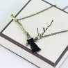 Magic broom pendant with necklace - vintage bronze