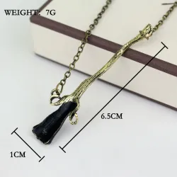 Magic broom pendant med halsband - vintage brons