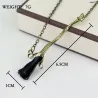 Magic broom pendant with nicklace - vintage pronssi
