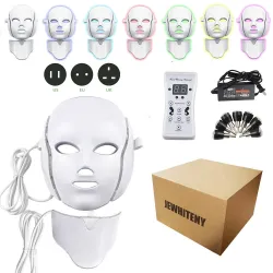 7 färger LED elektrisk ansikte och nackmask - akne behandling - ljusterapi