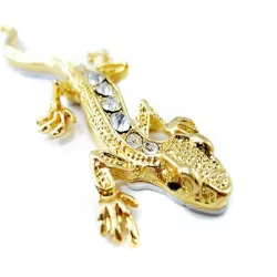 Pegatinasoro 3D - gecko de cristal - pegatina de metal