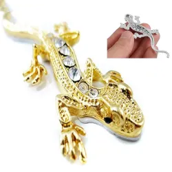 Pegatinasoro 3D - gecko de cristal - pegatina de metal