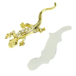 Pegatinasoro 3D - gecko de cristal - pegatina de metal