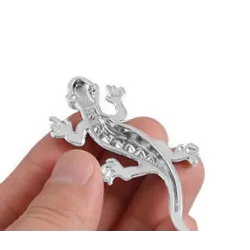 Pegatinasoro 3D - gecko de cristal - pegatina de metal