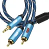 CablesEMK 3.5mm a 2RCA AUX cable de audio - 1m - 1,5m - 2m - 3m - 5m