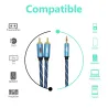 CablesEMK 3.5mm a 2RCA AUX cable de audio - 1m - 1,5m - 2m - 3m - 5m