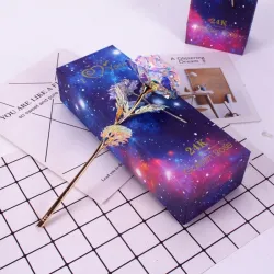 Día de San Valentín24K oro plateado - rosa con luz