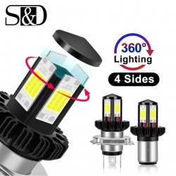 Motorcycle Headlight Bulbs H6 BA20D H4 LED Hi Lo beam Moto LED Headlight Motorbike LED Lamps Convers