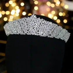 Couronne d'argent exclusive - bandeau en zircone cube