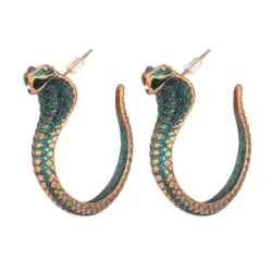 India Boho Ethnic Cobra Dangle Drop Earrings For Women Female New Trendy Party Earrings Hanging Jewe