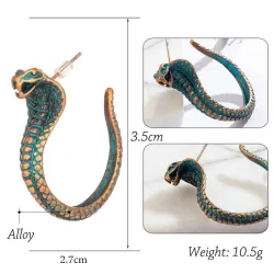 Vintage earrings with cobra