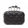 Luxury skull rengas vintage plaid -pussi ketjun kanssa