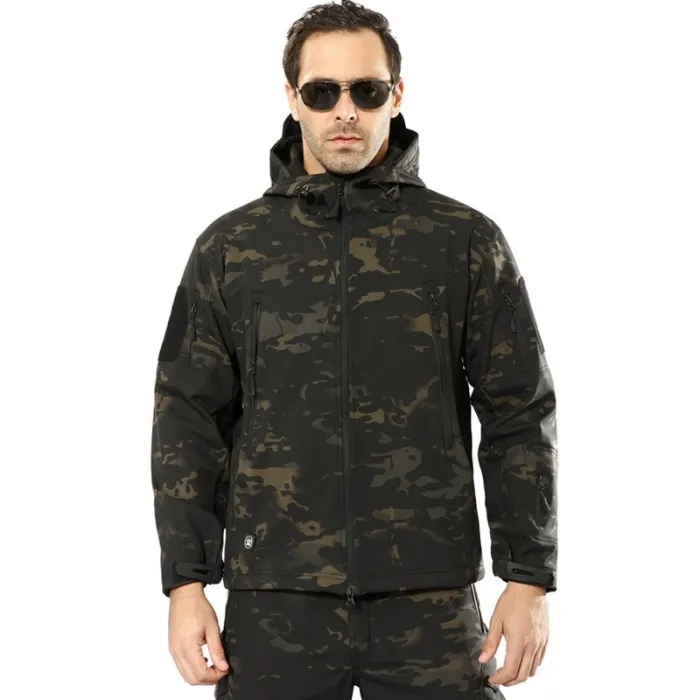 Mens Army Camouflage Jacket and Coat Military Tactical Jacket Winter Waterproof Soft Shell JacketsJassen