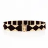 Elegant elastisk bälte med gyllene trianglar