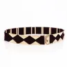 Elegant elastisk bälte med gyllene trianglar