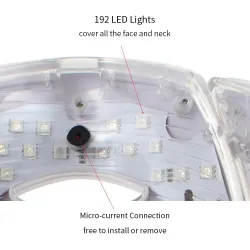 7 cores LED cara elétrica e máscara do pescoço - tratamento da acne - terapia da luz