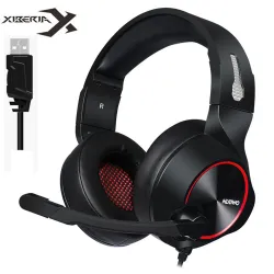 Xiberia Nubwo N11 PC-hörlurar - USB - headset med mikrofon & Led
