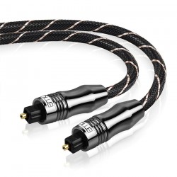 Toslink - OD6.0 - SPDIF - cyfrowy kabel światłowodowy audio - pleciony - 1m - 1,5m - 2m - 3m - 5m - 8m - 10m - 15m