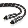 Toslink - OD6.0 - SPDIF - digital optisk fiber ljudkabel - flätad - 1m - 1,5m - 2m - 3m - 5m - 8m - 10m - 15m