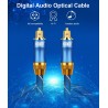 Toslink - OD6.0 - SPDIF - digital optisk fiber ljudkabel - flätad - 1m - 1,5m - 2m - 3m - 5m - 8m - 10m - 15m