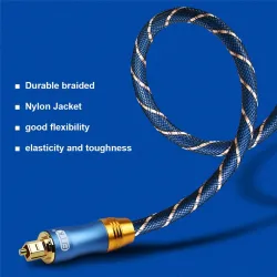 Toslink - OD6.0 - SPDIF - digital optical fiber audio cable - braided - 1m - 1.5m - 2m - 3m - 5m - 8m - 10m - 15m