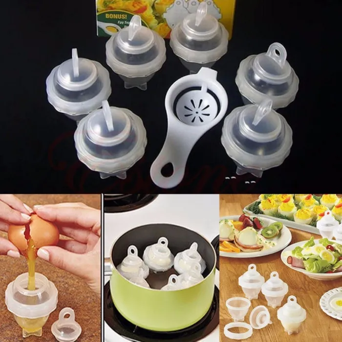 Séparateur - cuisinière d'oeufs - vapeur - silicone outil 7 pièces
