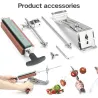 Couteau de cuisine professionnel - outil d'angle fixe - avec 4 whetstone