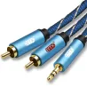 Cavo audio EMK da 3,5 mm a 2RCA AUX - 1m - 1,5m - 2m - 3m - 5m