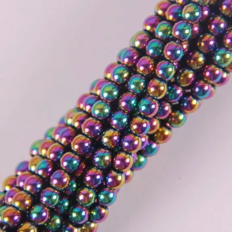 Hématite magnétique 4mm - perles rondes - 16 pouces pour la fabrication de bijoux