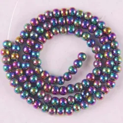 4 millimetri motley magnetico ematite - perline rotonde sciolte - 16 pollici filo per la fabbricazione di gioielli