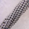 BolasHojas sueltas hematitas magnéticas - hilo para la fabricación de joyas - 4mm - 39cm - plata