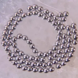BolasHojas sueltas hematitas magnéticas - hilo para la fabricación de joyas - 4mm - 39cm - plata